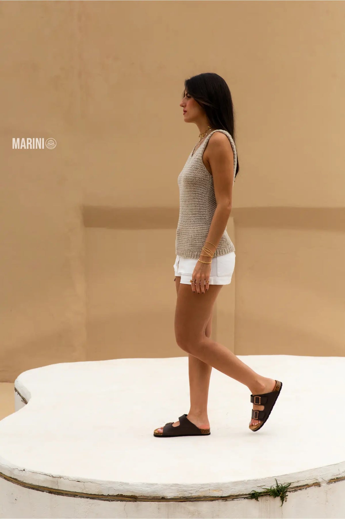 Maibulun Leather Arizona Sandals – Brown
