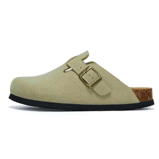 Boston Suede Comfort Clogs – Matcha Green