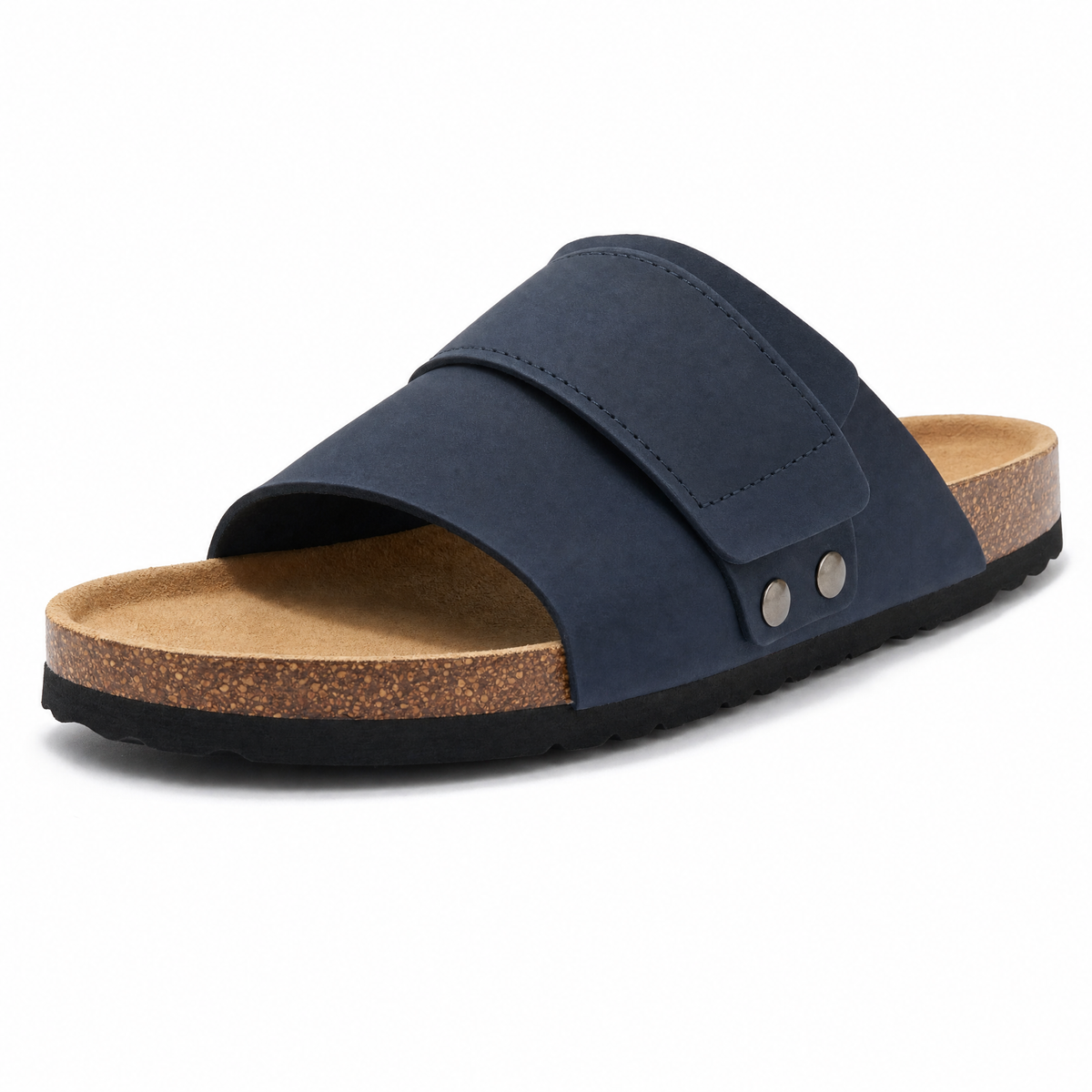 Salerno Suede Slide Sandals – Dark Blue