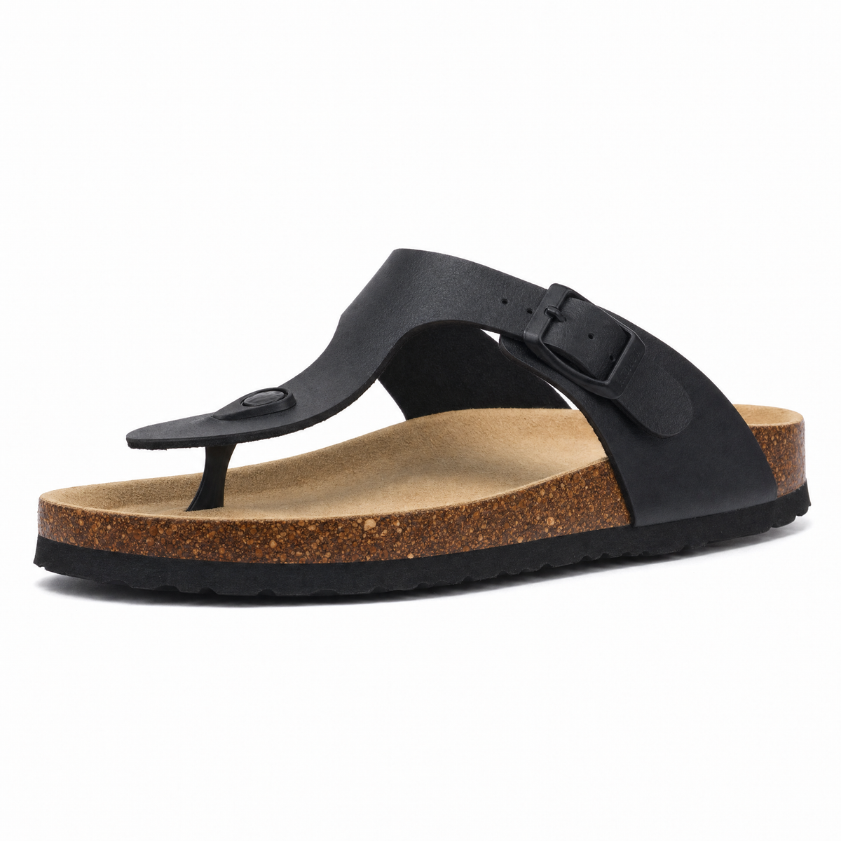 Miramare Thong Cork Sandals – Black