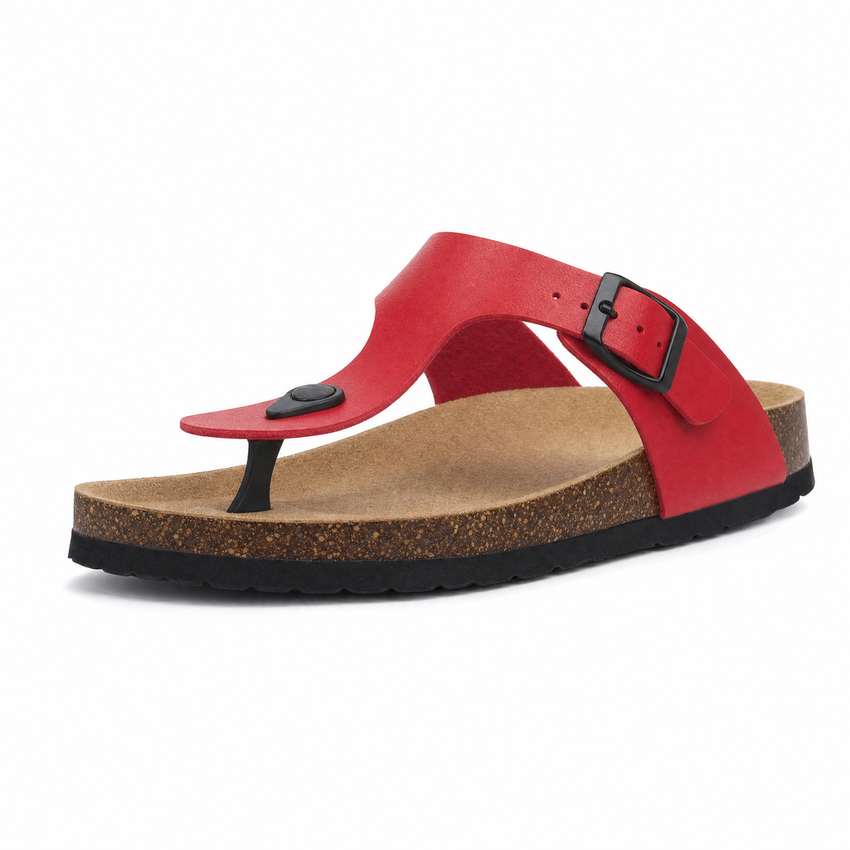Miramare Thong Cork Sandals – Red