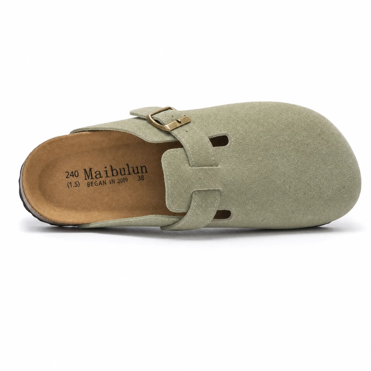 Boston Suede Comfort Clogs – Matcha Green