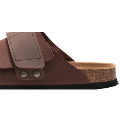 Salerno Suede Slide Sandals – Dark Brown