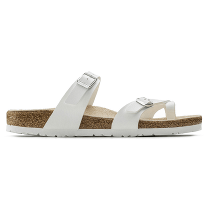 Milari Toe-Loop Cork Sandals – White