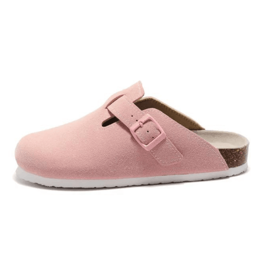 Boston Suede Comfort Clogs – Pink
