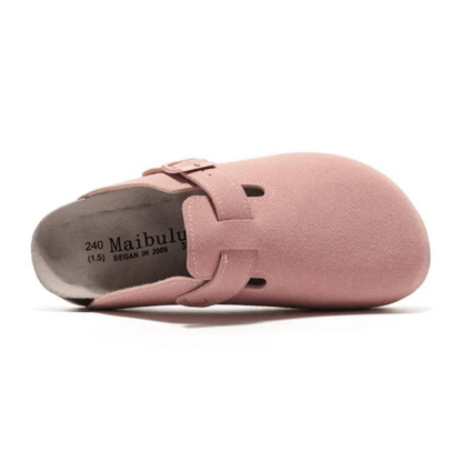 Boston Suede Comfort Clogs – Pink