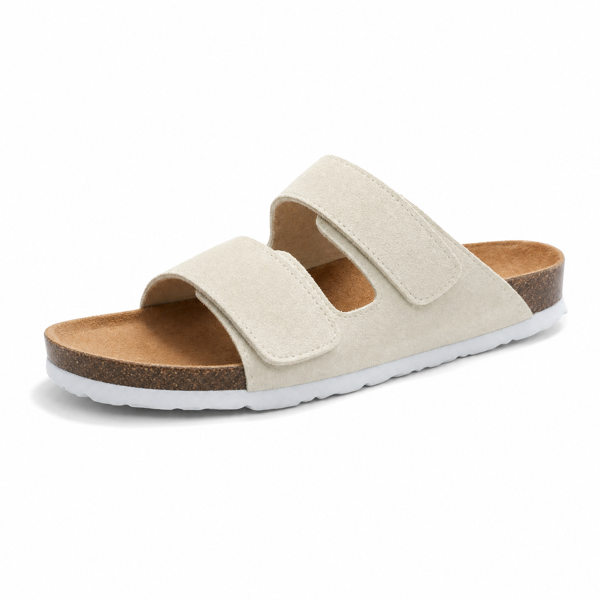 Conca Leather Comfort Sandals – Cream