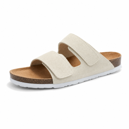 Conca Leather Comfort Sandals – Cream