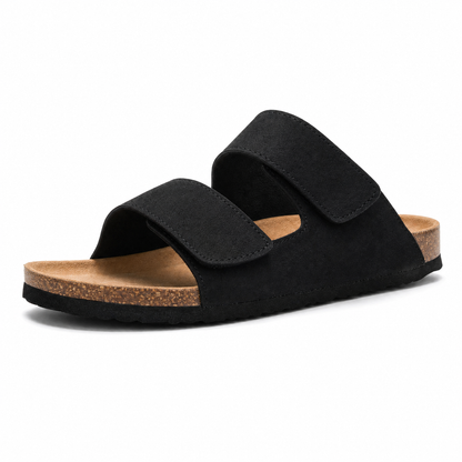 Conca Leather Comfort Sandals – Black