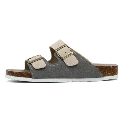 Maibulun Suede Arizona Sandals – Grey & Cream