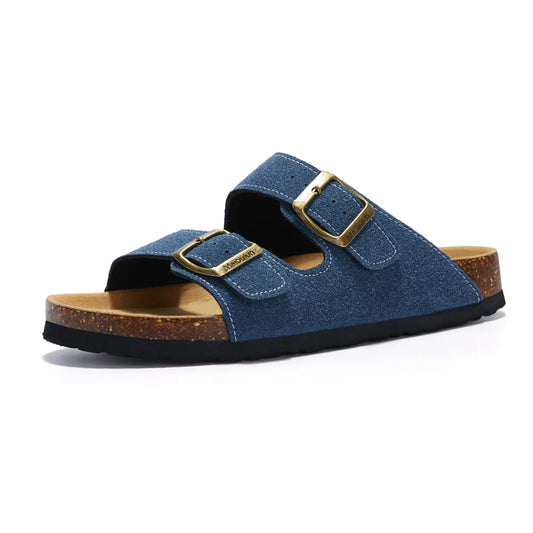 Maibulun Suede Arizona Sandals – Blue