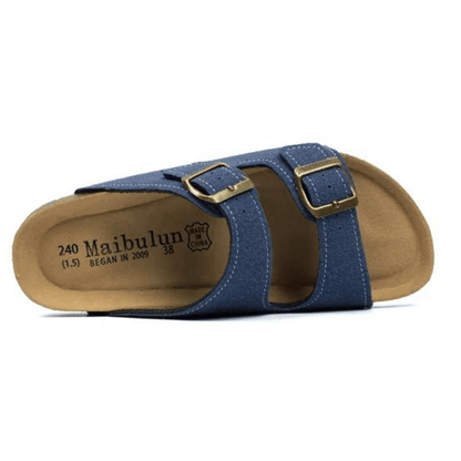 Maibulun Suede Arizona Sandals – Blue