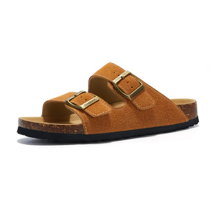 Maibulun Suede Arizona Sandals – Caramel