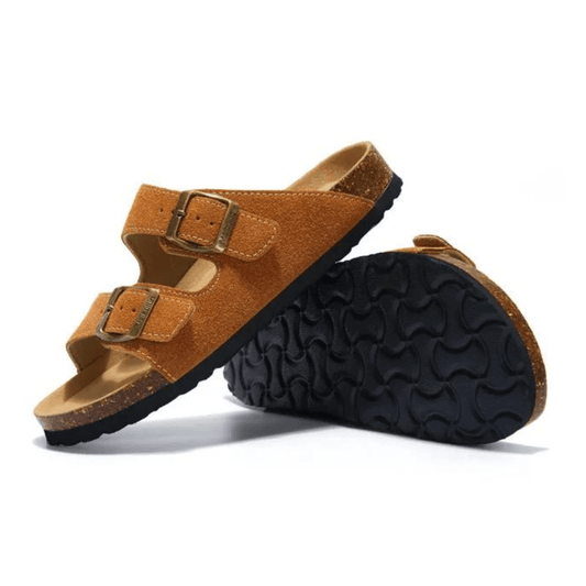 Maibulun Suede Arizona Sandals – Caramel