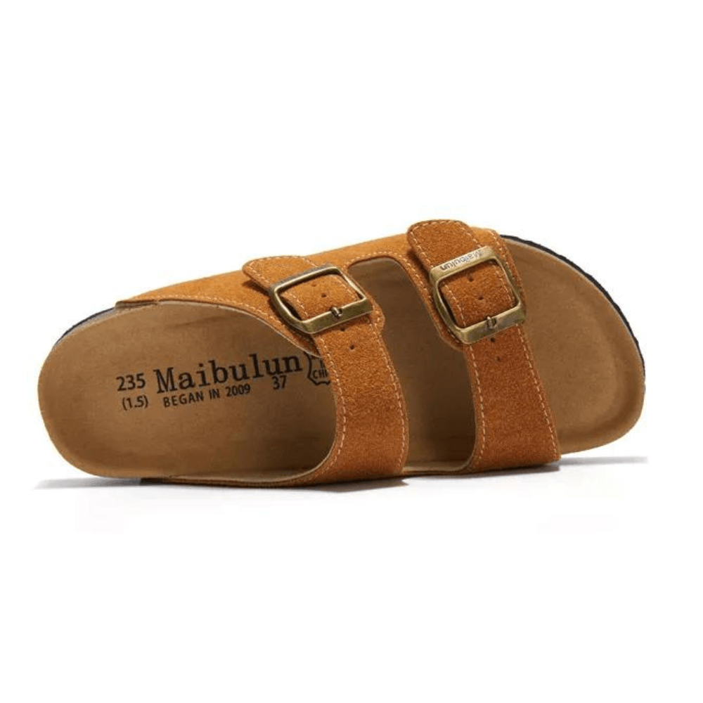 Maibulun Suede Arizona Sandals – Caramel