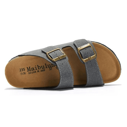 Maibulun Suede Arizona Sandals – Grey