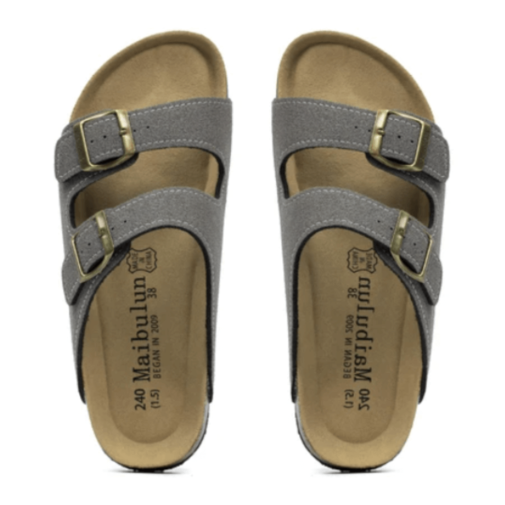 Maibulun Suede Arizona Sandals – Grey
