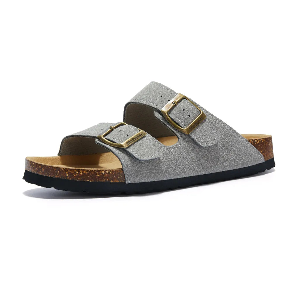 Maibulun Suede Arizona Sandals – Light Grey