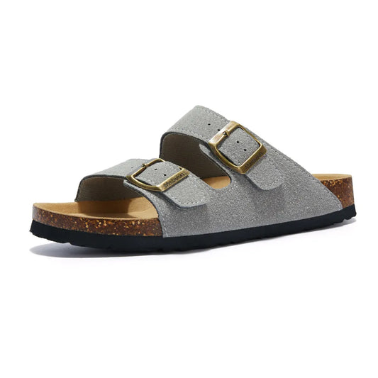 Maibulun Suede Arizona Sandals – Light Grey