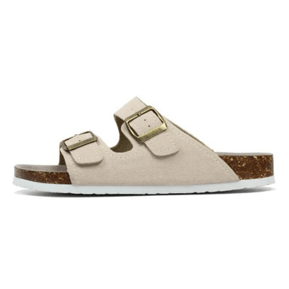 Maibulun Suede Arizona Sandals – Cream