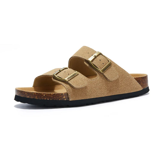 Maibulun Suede Arizona Sandals – Light Brown