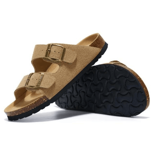 Maibulun Suede Arizona Sandals – Light Brown