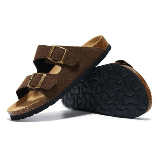 Maibulun Suede Arizona Sandals – Dark Brown