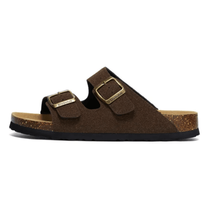 Maibulun Suede Arizona Sandals – Dark Brown