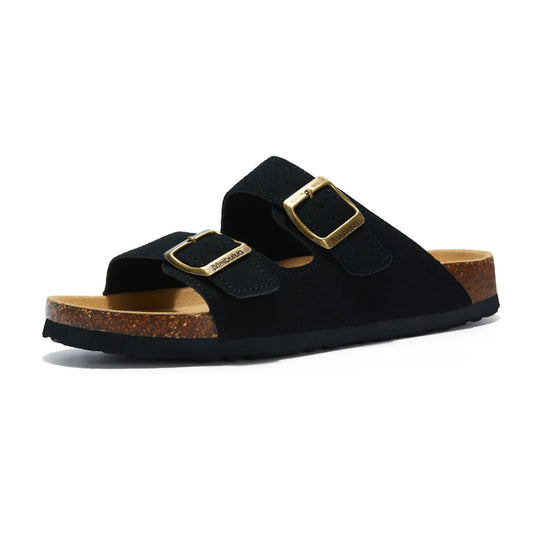 Maibulun Suede Arizona Sandals – Black