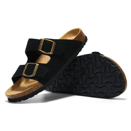 Maibulun Suede Arizona Sandals – Black