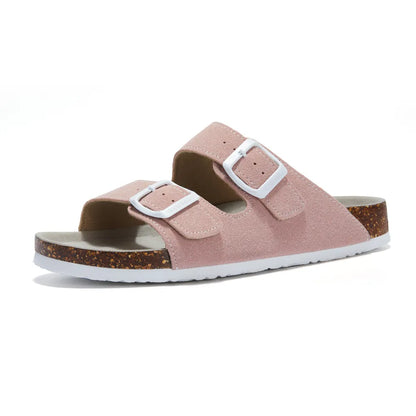 Maibulun Suede Arizona Sandals – Pink