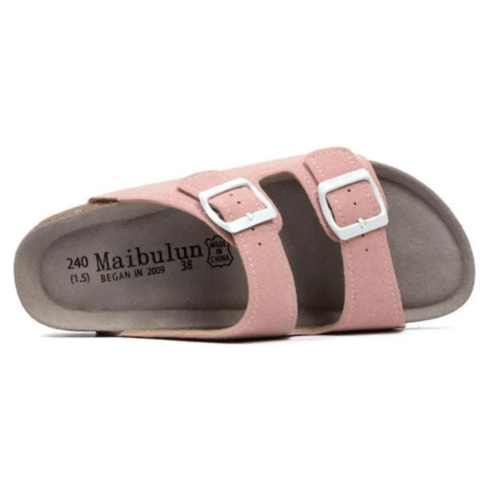 Maibulun Suede Arizona Sandals – Pink