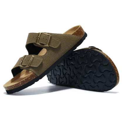 Maibulun Suede Arizona Sandals – Moss Green