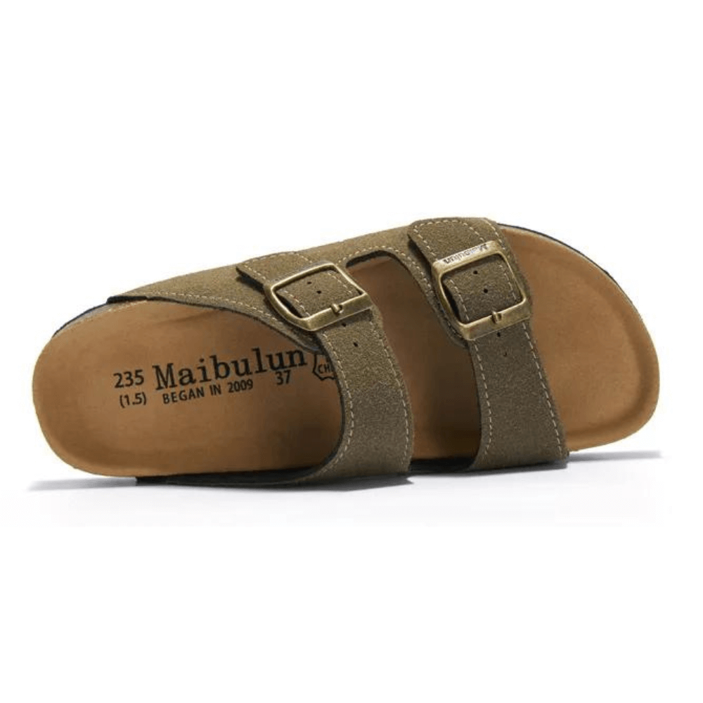 Maibulun Suede Arizona Sandals – Moss Green