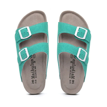 Maibulun Suede Arizona Sandals – Aqua