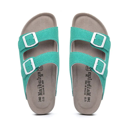 Maibulun Suede Arizona Sandals – Aqua