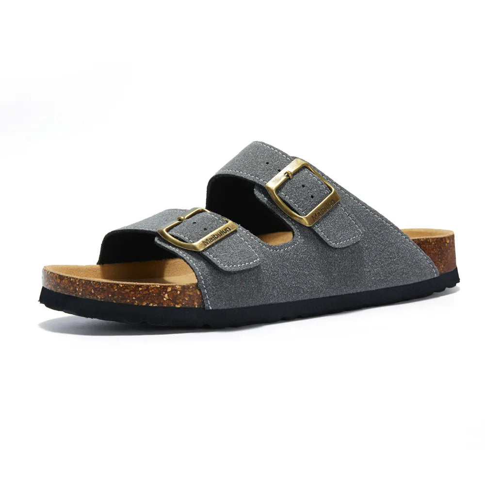 Maibulun Suede Arizona Sandals – Grey