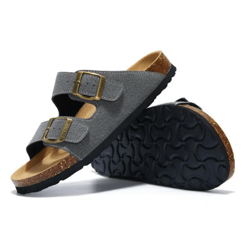 Maibulun Suede Arizona Sandals – Grey