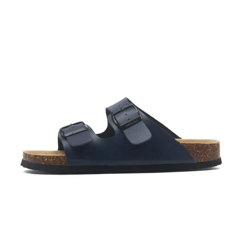 Maibulun Leather Arizona Sandals – Blue