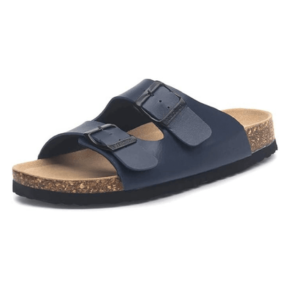 Maibulun Leather Arizona Sandals – Blue