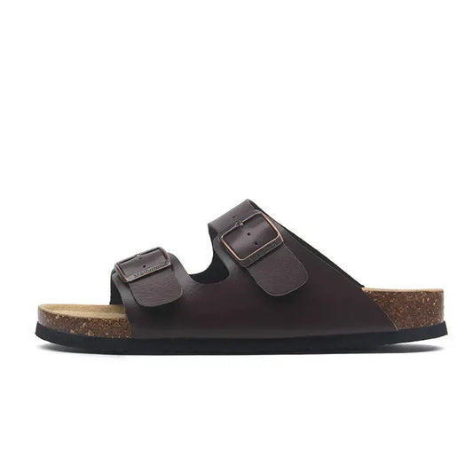 Maibulun Leather Arizona Sandals – Brown
