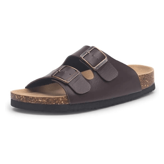 Maibulun Leather Arizona Sandals – Brown