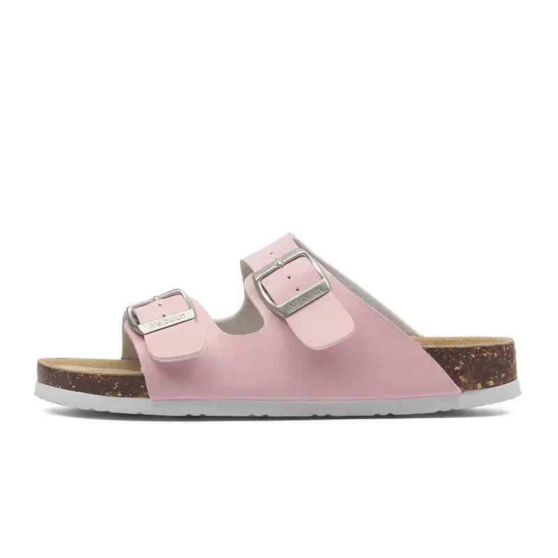 Maibulun Leather Arizona Sandals – Pink
