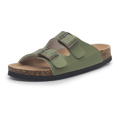 Maibulun Leather Arizona Sandals – Green
