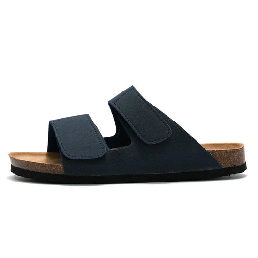 Conca Leather Comfort Sandals – Azul Escuro