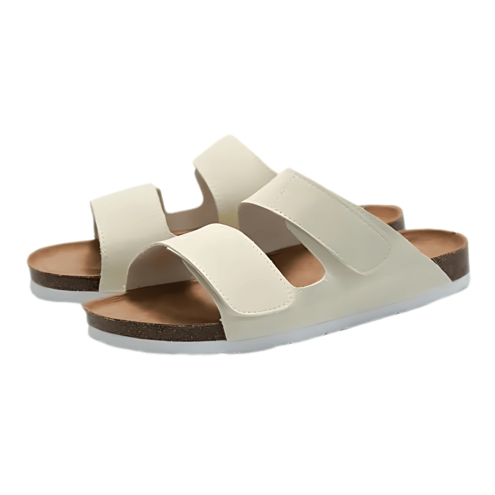 Conca Leather Comfort Sandals – Cream