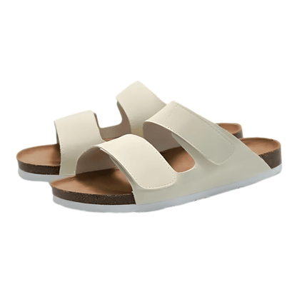 Conca Leather Comfort Sandals – Cream