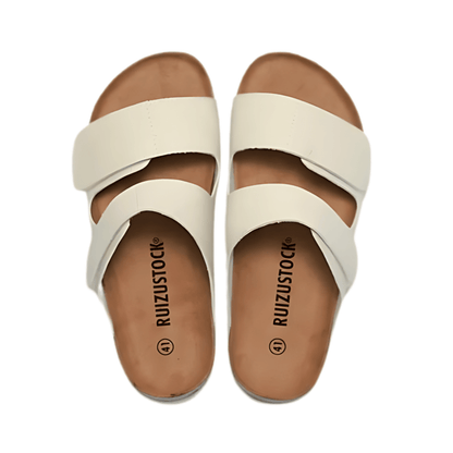 Conca Leather Comfort Sandals – Cream