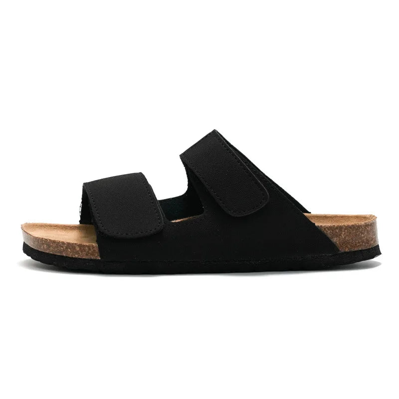Conca Leather Comfort Sandals – Black