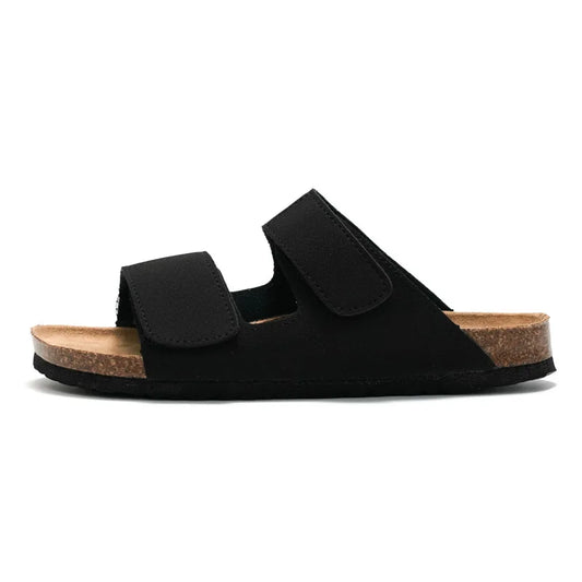 Conca Leather Comfort Sandals – Black